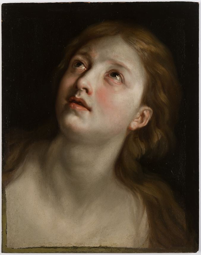 ANTON RAPHAEL  MENGS - Study for the Head of Mary Magdalene | MasterArt